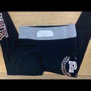 Black “pink” shimmery leggings